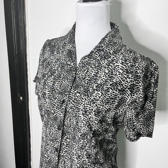 Anna & Frank 100% Silk Leopard Button Up Size S - Picture 4 of 7
